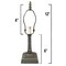 Mission Metal Lamp Base, Dark Bronze Finish With Gold Highlights, Nicely Weighted, 12" Tall